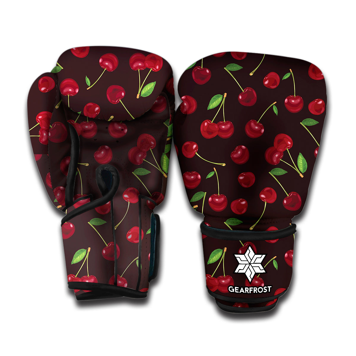 Cherry Fruit Pattern Print Boxing Gloves