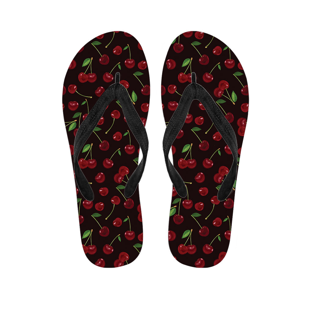 Cherry Fruit Pattern Print Flip Flops