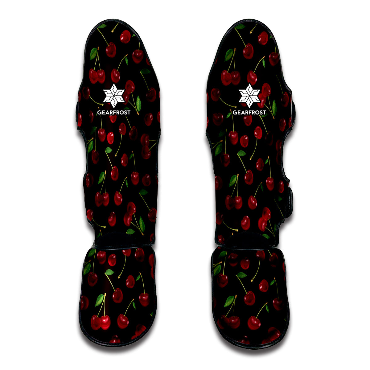 Cherry Fruit Pattern Print Muay Thai Shin Guards