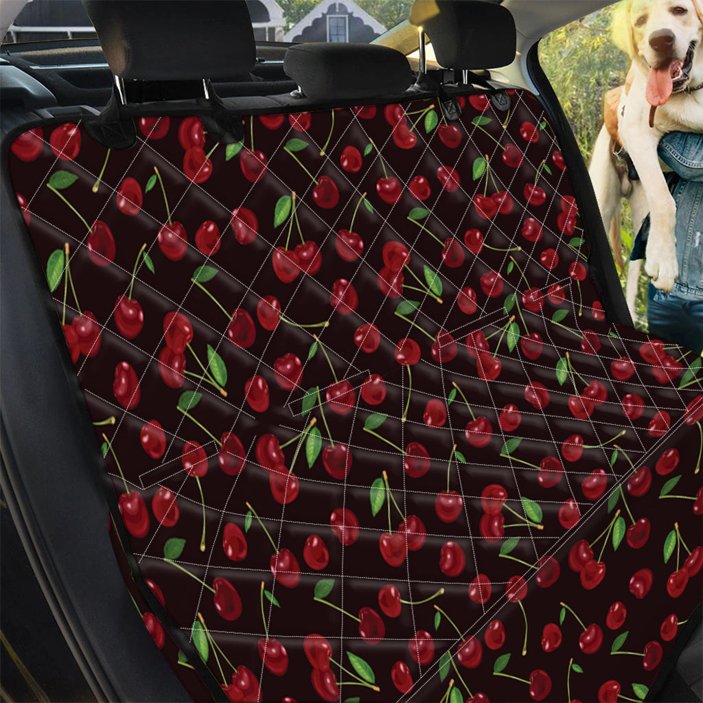 Cherry Fruit Pattern Print Pet Car Back Seat Cover