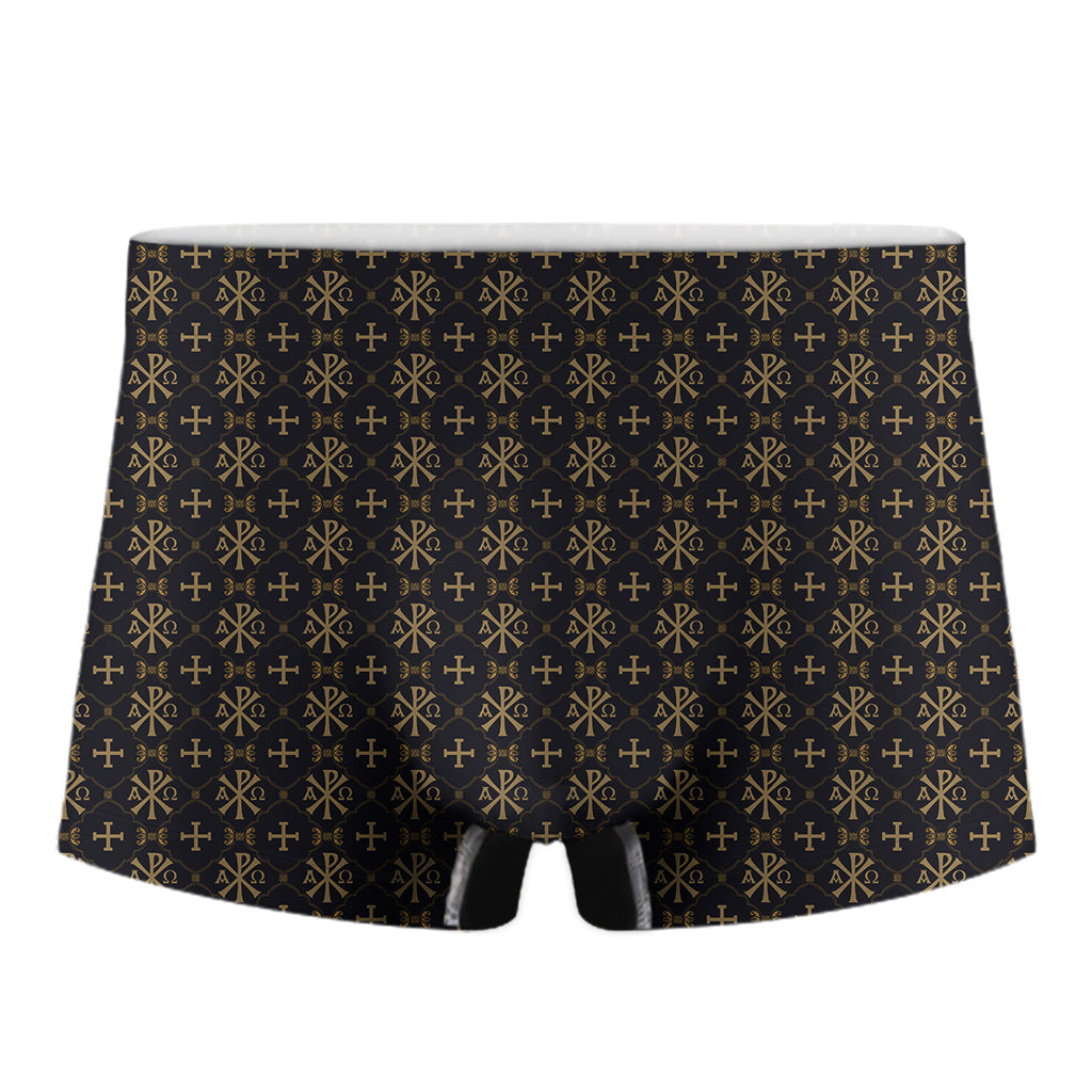 Chi Rho Orthodox Pattern Print Men's Boxer Briefs