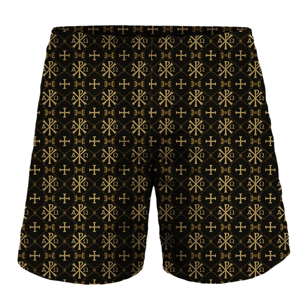 Chi Rho Orthodox Pattern Print Men's Shorts