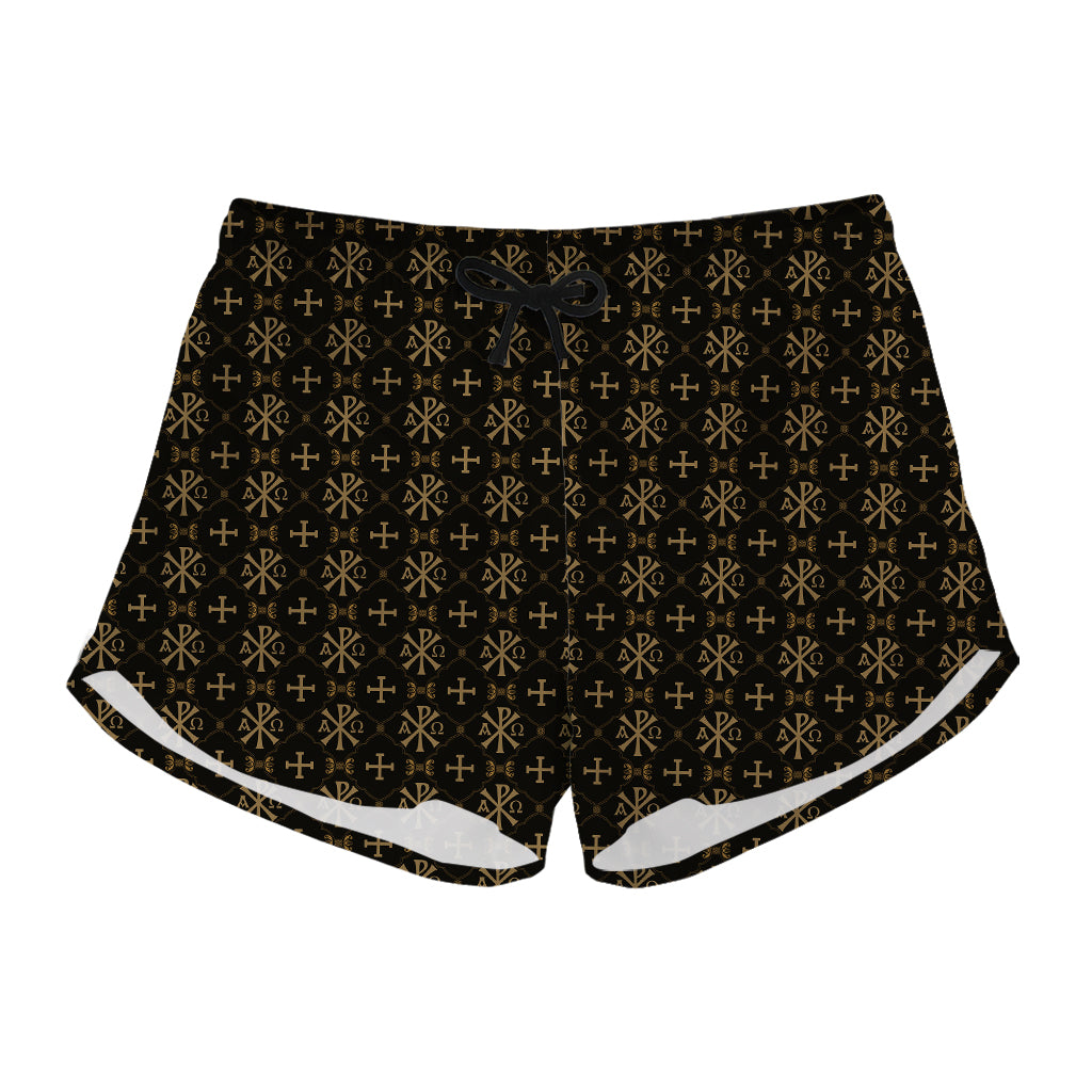 Chi Rho Orthodox Pattern Print Women's Shorts