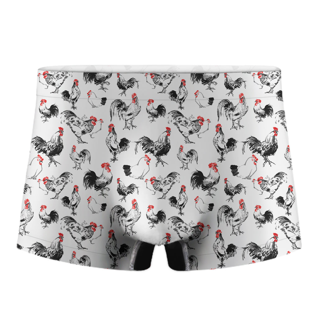 Chicken Ink Painting Pattern Print Men's Boxer Briefs