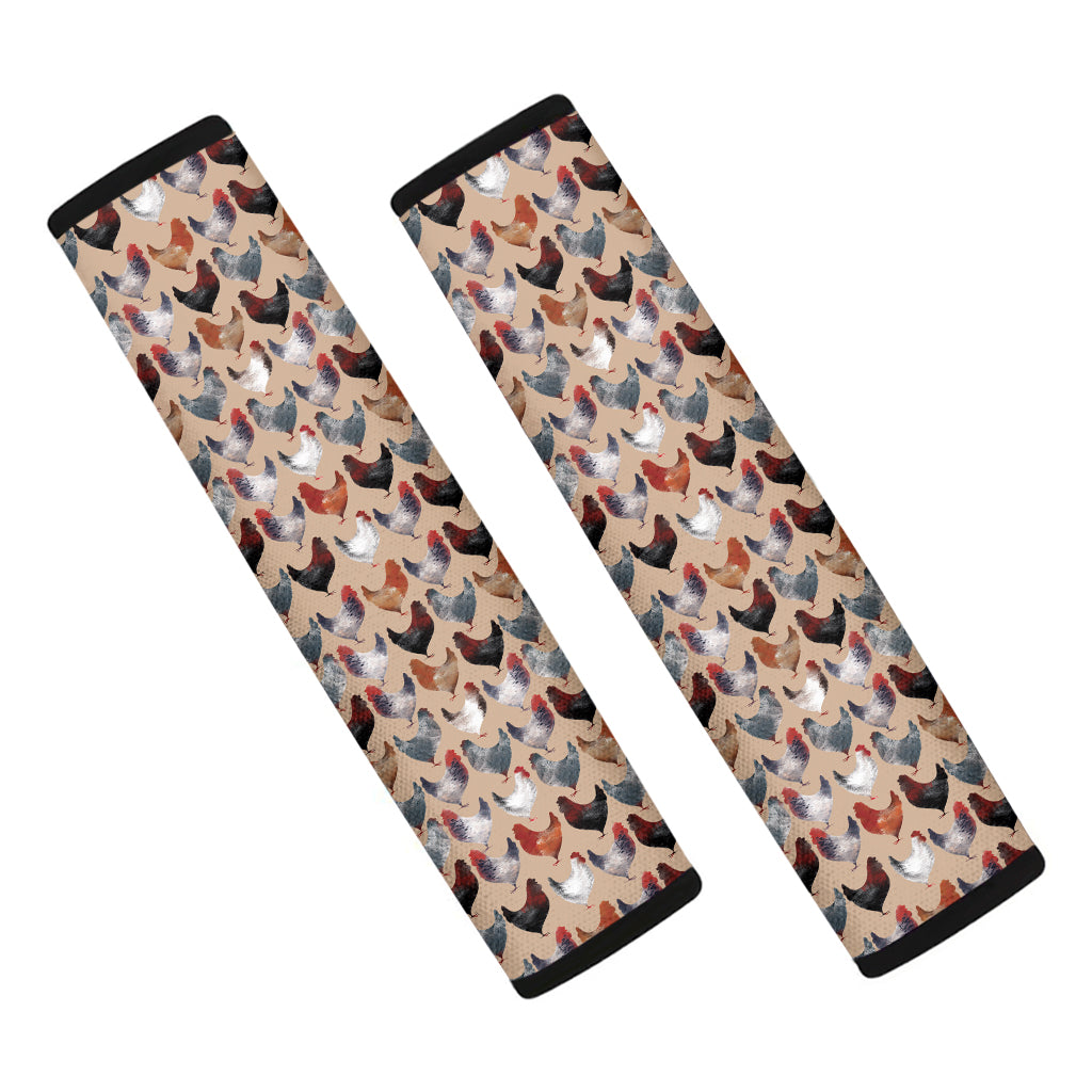 Chicken Painting Pattern Print Car Seat Belt Covers