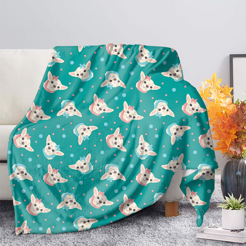 Chihuahua Puppy Pattern Print Blanket