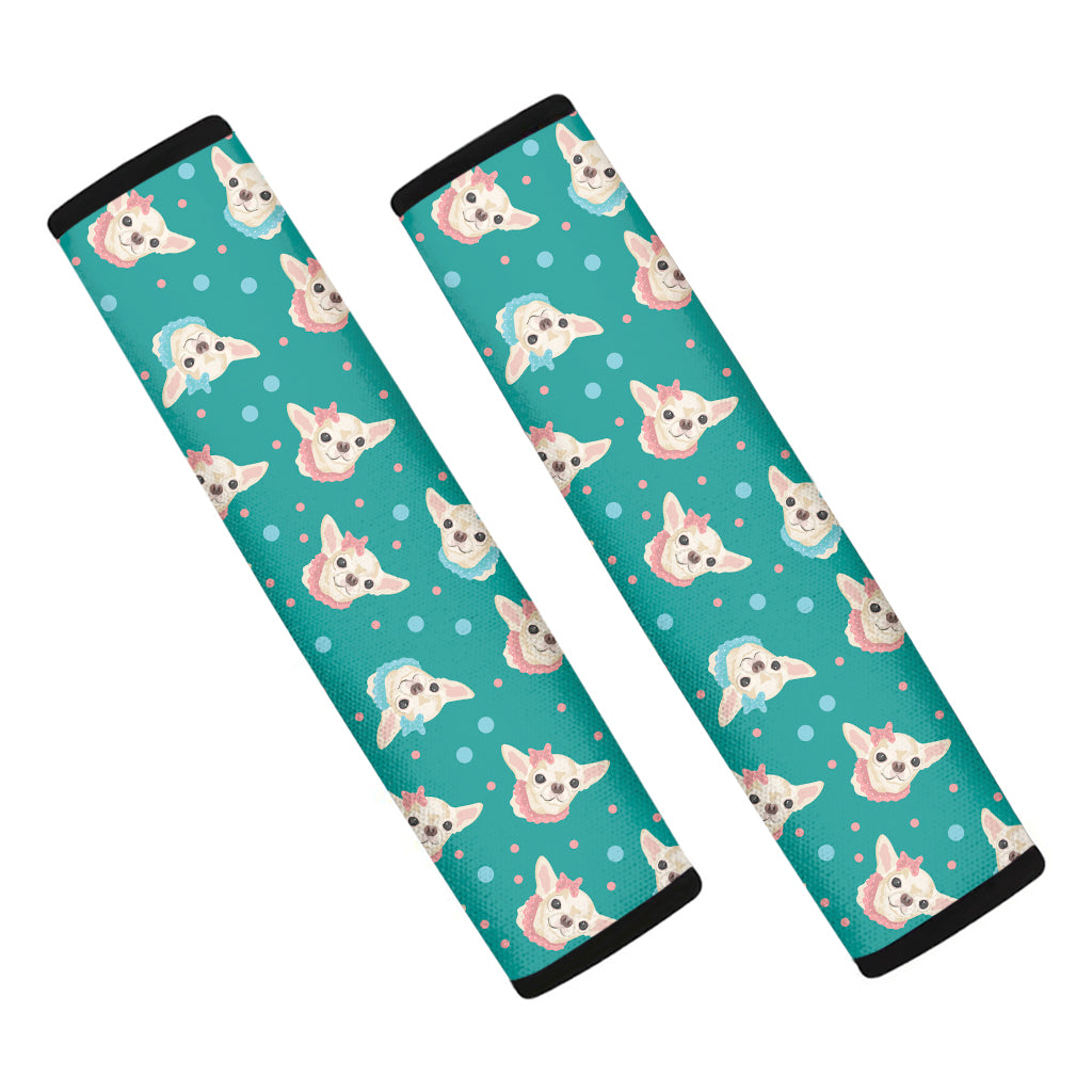 Chihuahua Puppy Pattern Print Car Seat Belt Covers