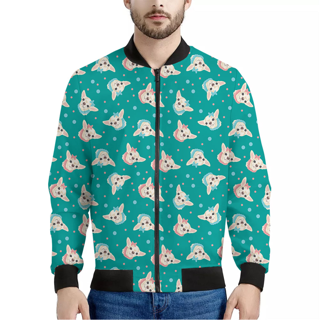 Chihuahua Puppy Pattern Print Men's Bomber Jacket