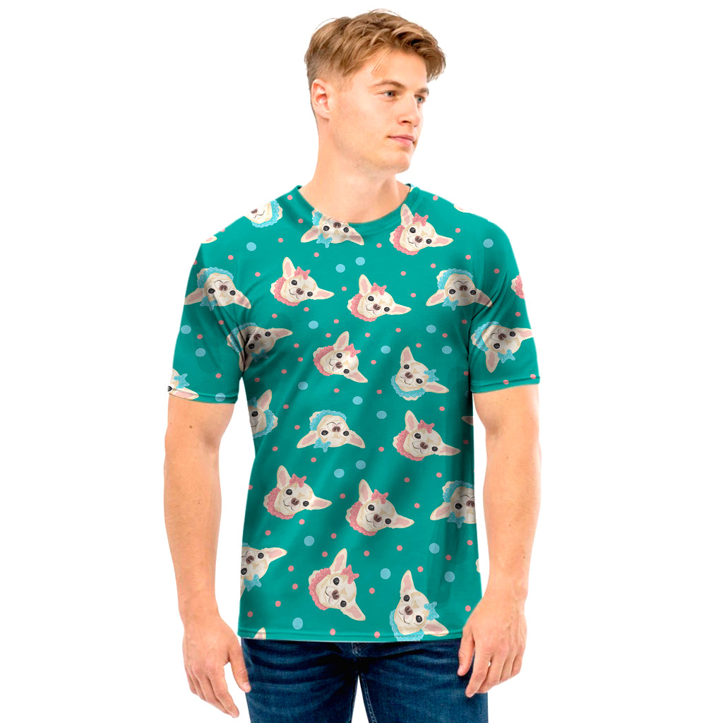 Chihuahua Puppy Pattern Print Men's T-Shirt