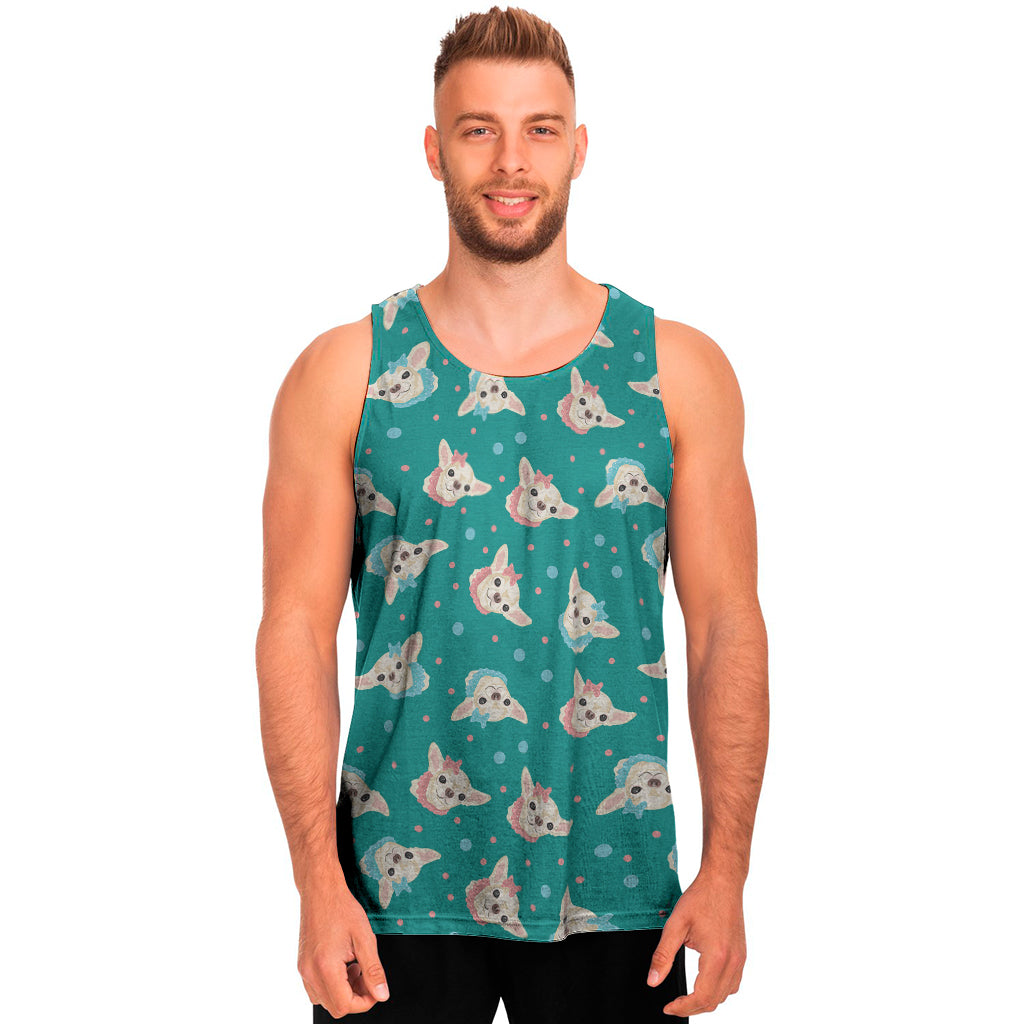 Chihuahua Puppy Pattern Print Men's Tank Top