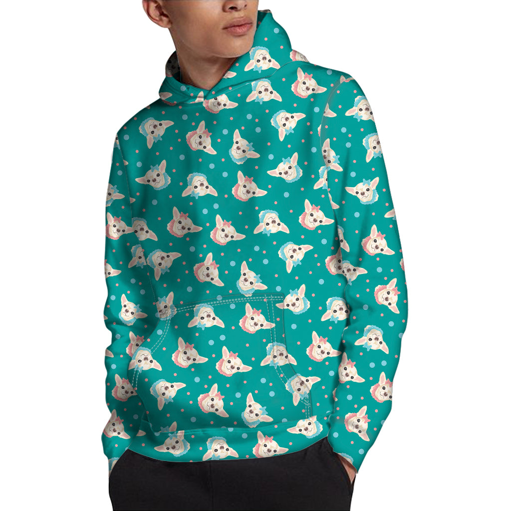 Chihuahua Puppy Pattern Print Pullover Hoodie