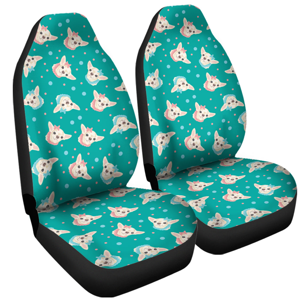 Chihuahua Puppy Pattern Print Universal Fit Car Seat Covers