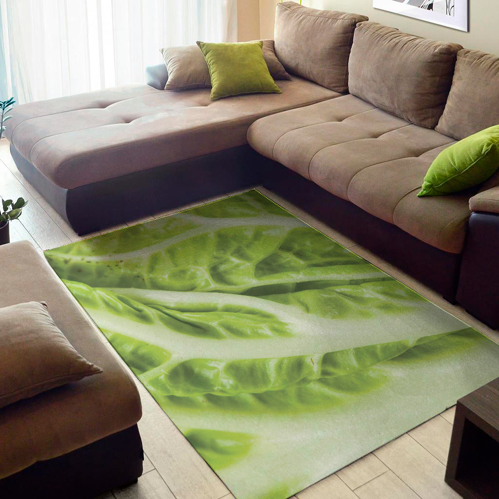 Chinese Cabbage Leaf Print Area Rug