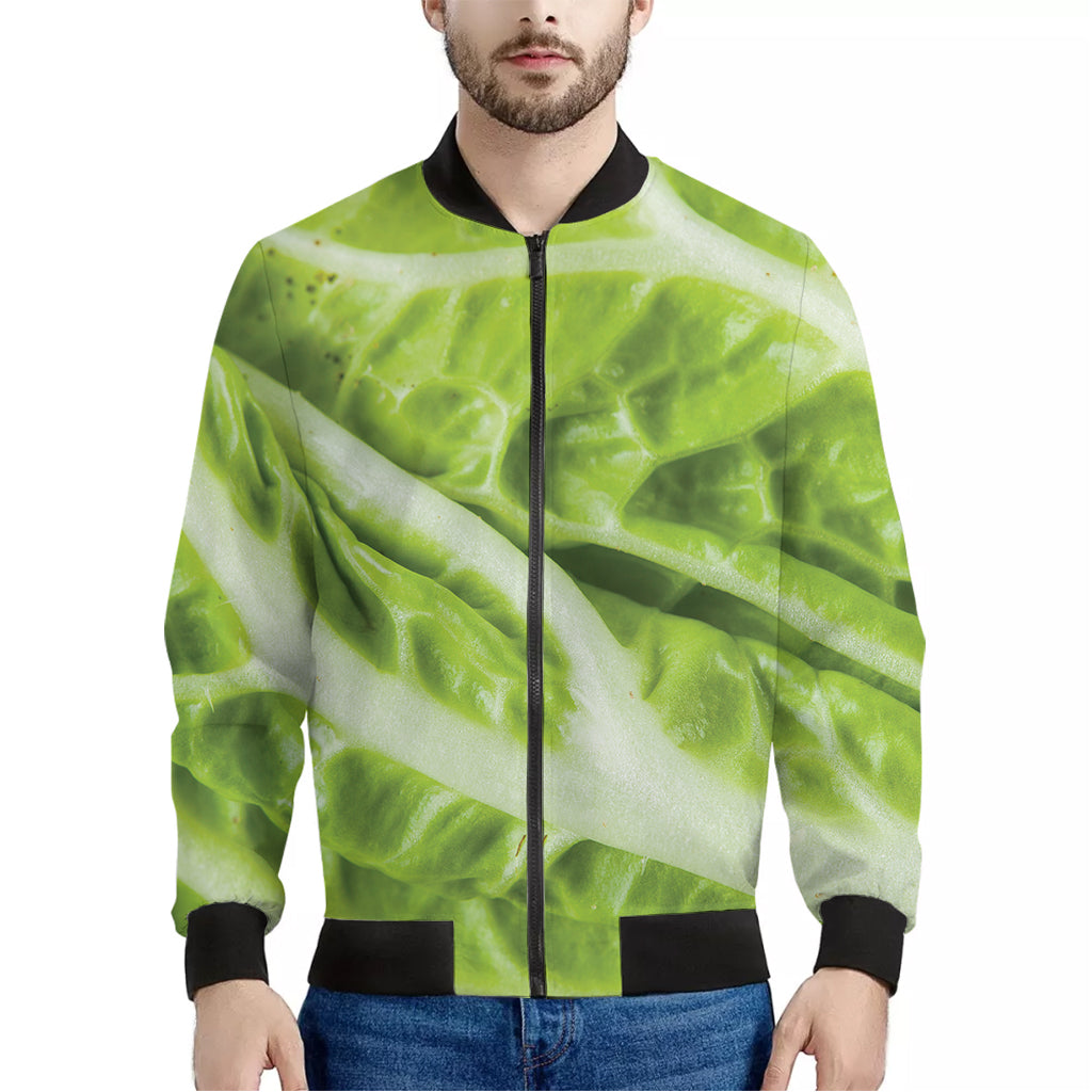 Chinese Cabbage Leaf Print Men's Bomber Jacket