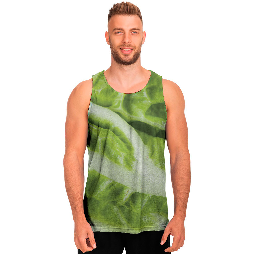 Chinese Cabbage Leaf Print Men's Tank Top