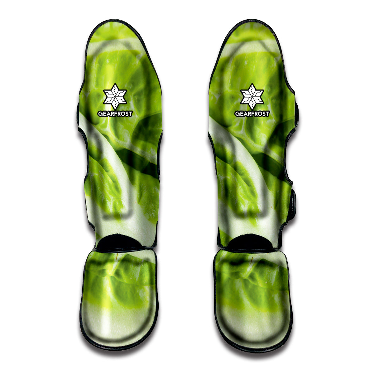 Chinese Cabbage Leaf Print Muay Thai Shin Guards