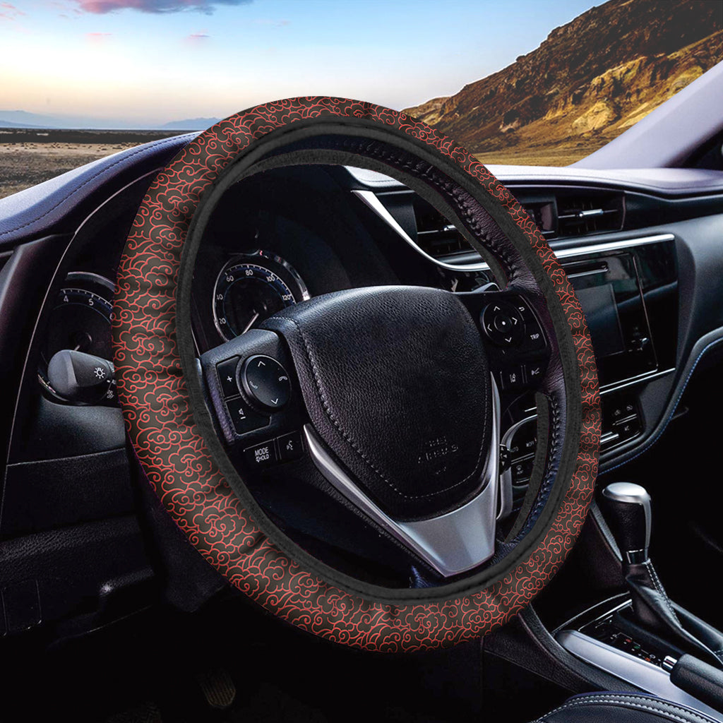 Chinese Cloud Pattern Print Car Steering Wheel Cover