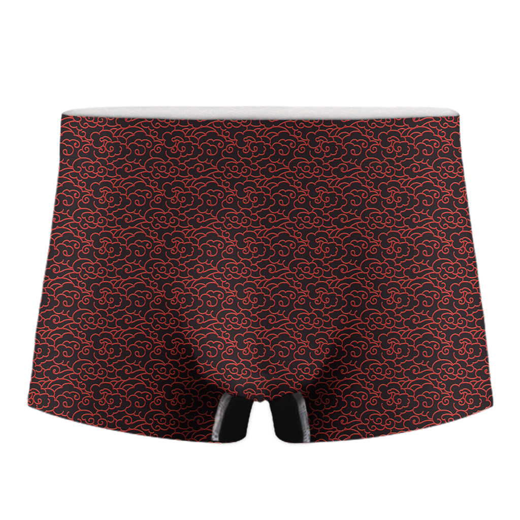 Chinese Cloud Pattern Print Men's Boxer Briefs