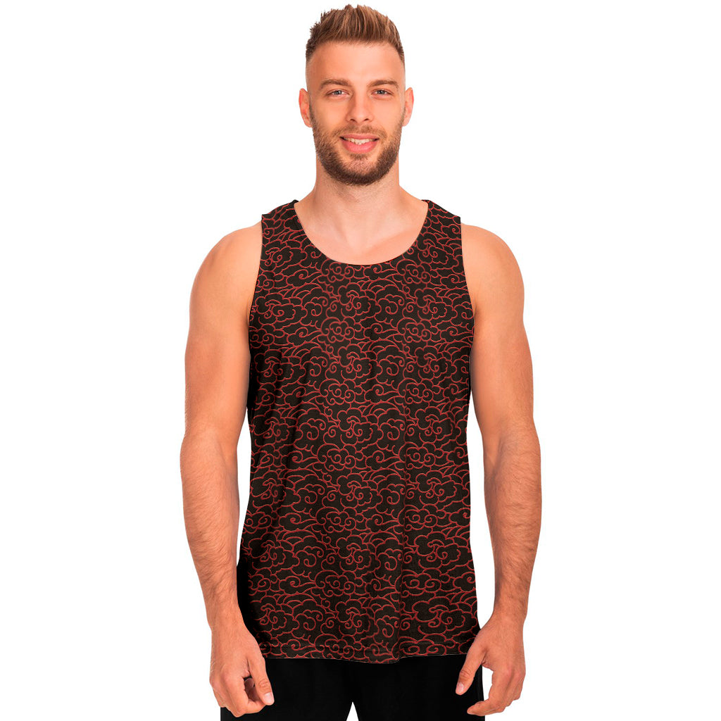 Chinese Cloud Pattern Print Men's Tank Top