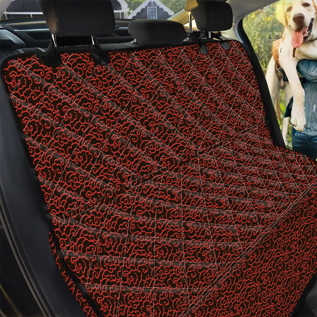 Chinese Cloud Pattern Print Pet Car Back Seat Cover