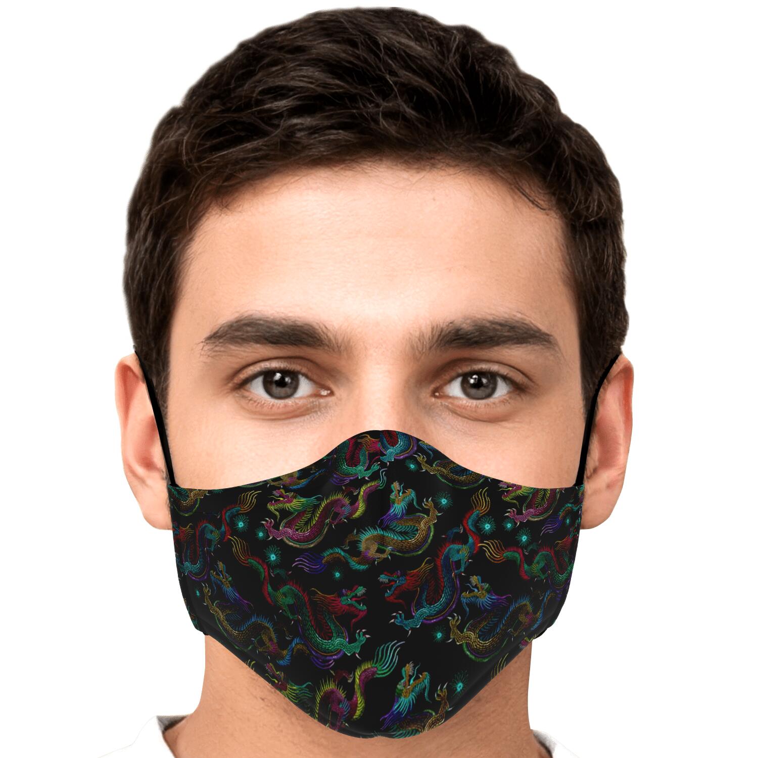 Chinese Dragon Pattern Print Face Mask