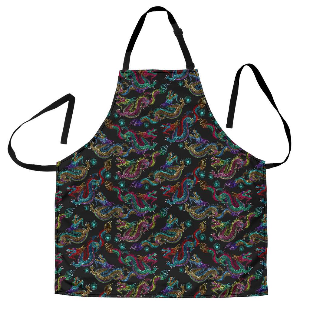 Chinese Dragon Pattern Print Men's Apron