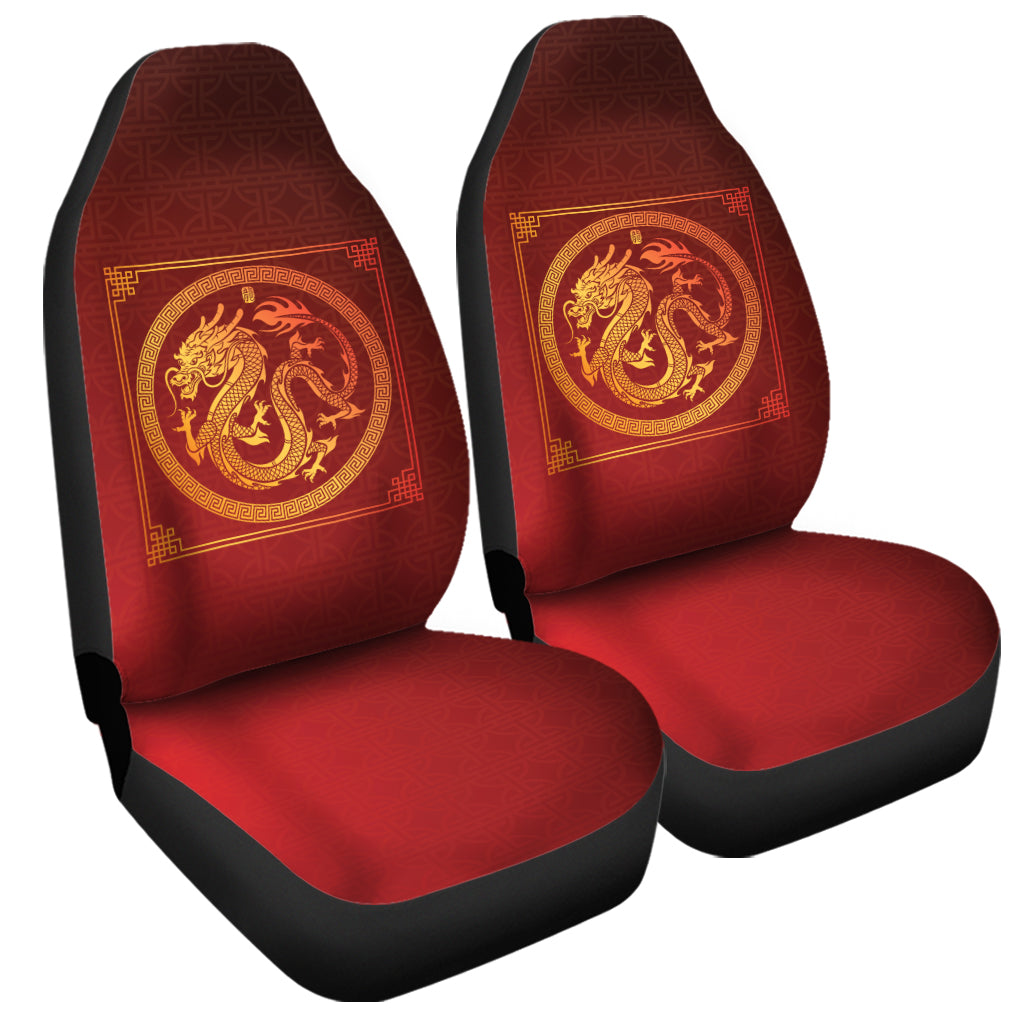 Chinese Dragon Zodiac Sign Print Universal Fit Car Seat Covers