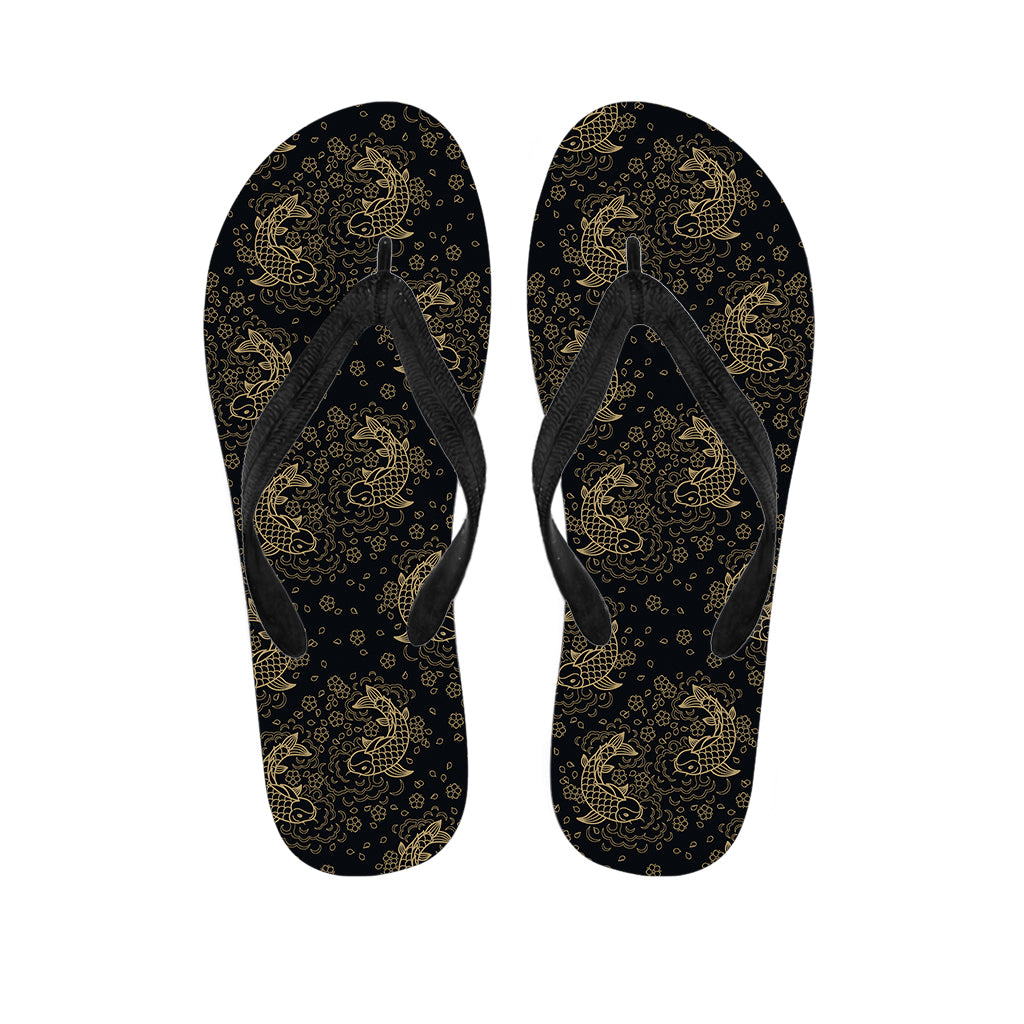 Chinese Koi Carp Pattern Print Flip Flops