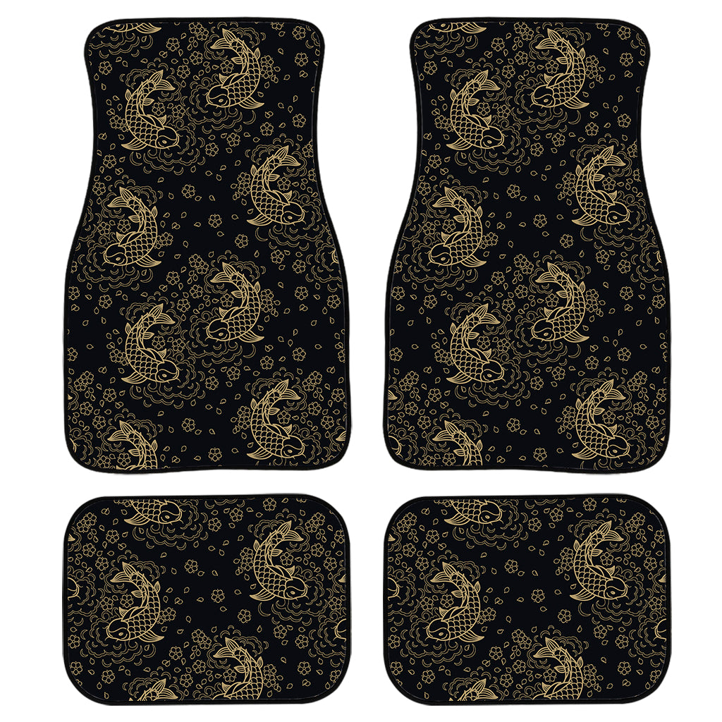 Chinese Koi Carp Pattern Print Front and Back Car Floor Mats