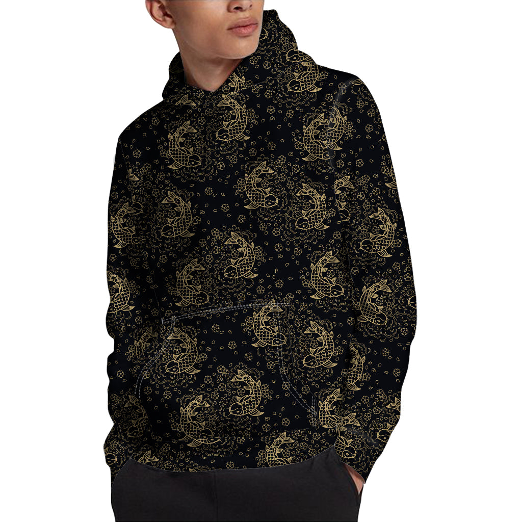 Chinese Koi Carp Pattern Print Pullover Hoodie