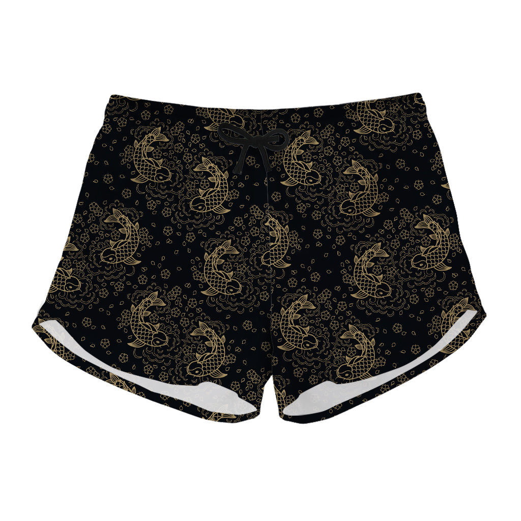 Chinese Koi Carp Pattern Print Women's Shorts