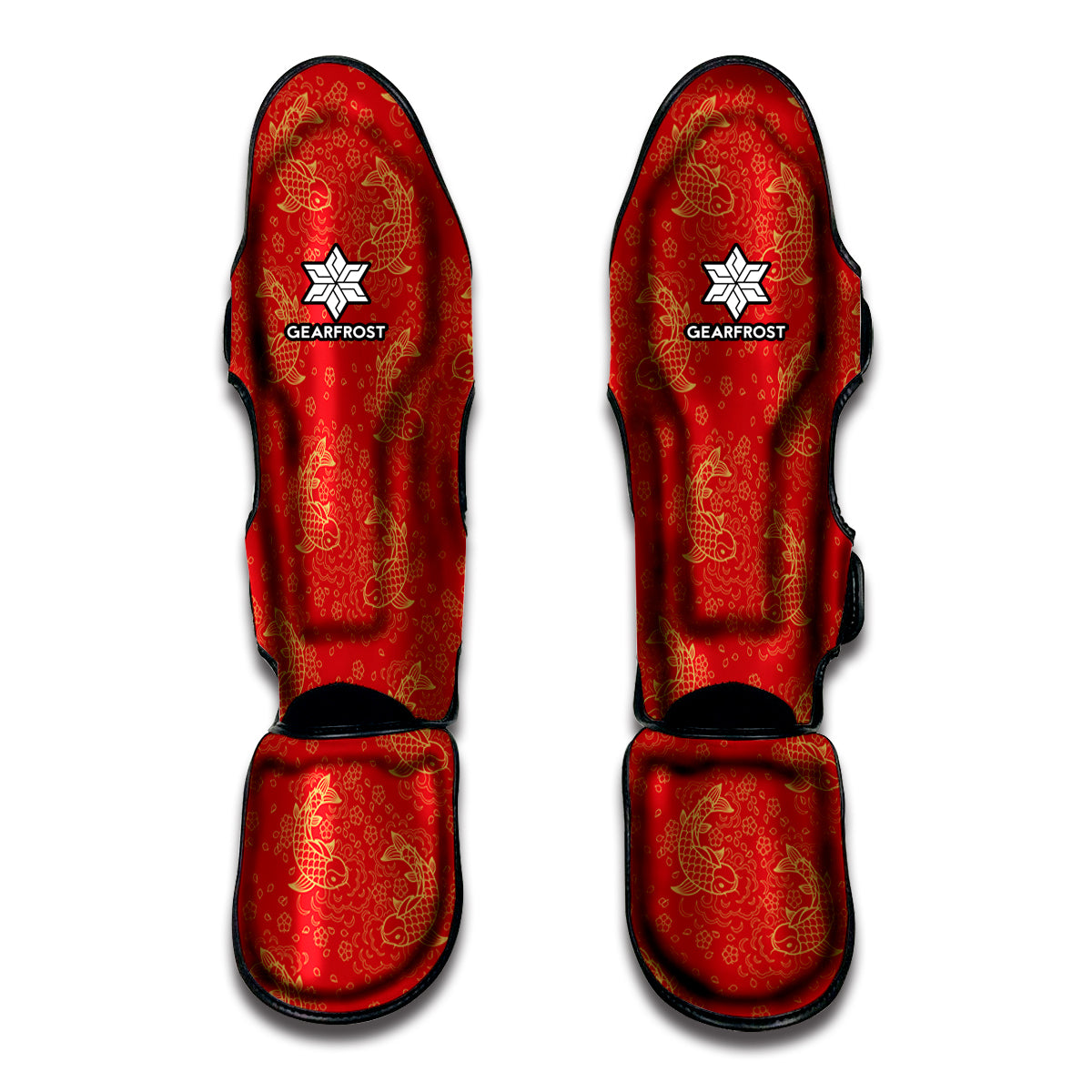 Chinese Koi Fish Pattern Print Muay Thai Shin Guards