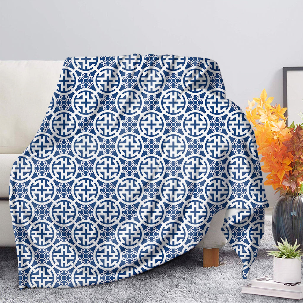 Chinese Luck Symbol Pattern Print Blanket