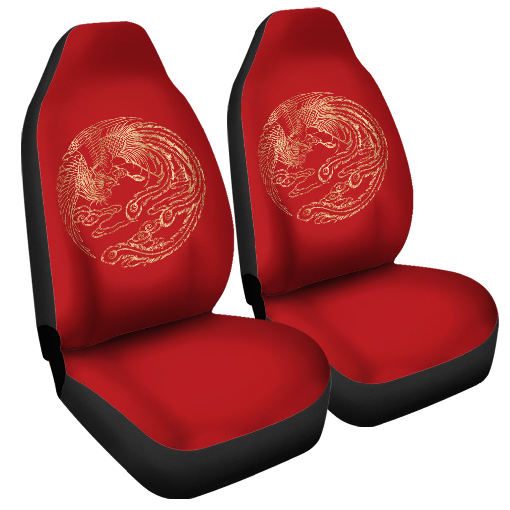 Chinese Phoenix Print Universal Fit Car Seat Covers