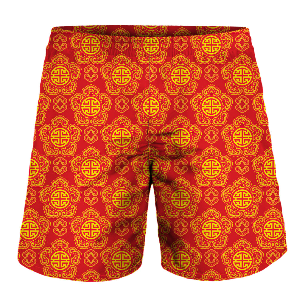 Chinese Prosperity Symbol Pattern Print Men's Shorts