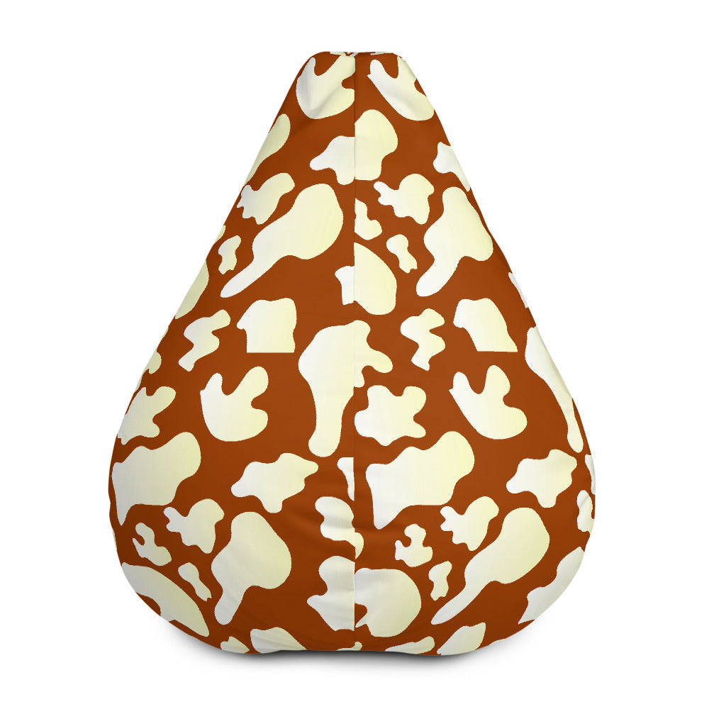 Chocolate And Milk Cow Print Bean Bag Cover