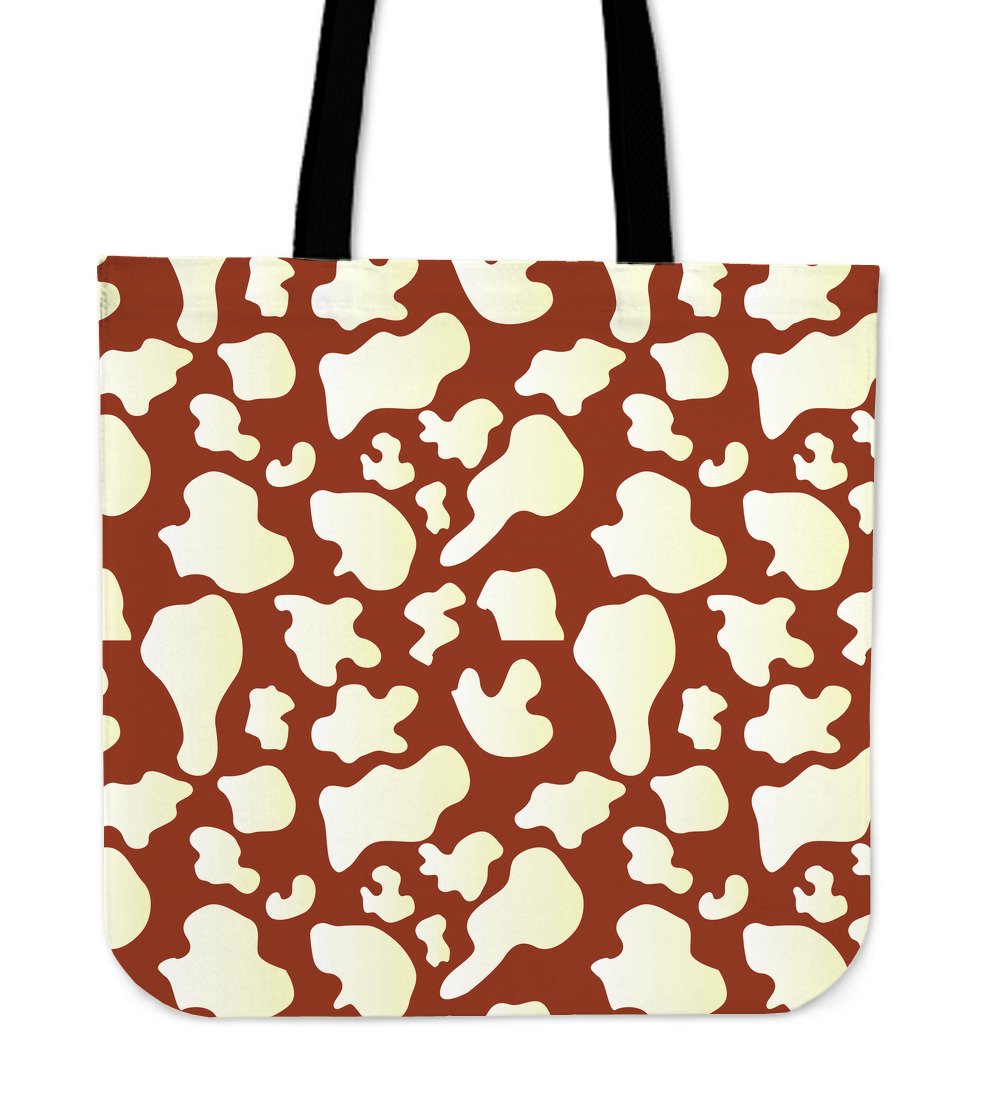 Chocolate And Milk Cow Print Canvas Tote Bag