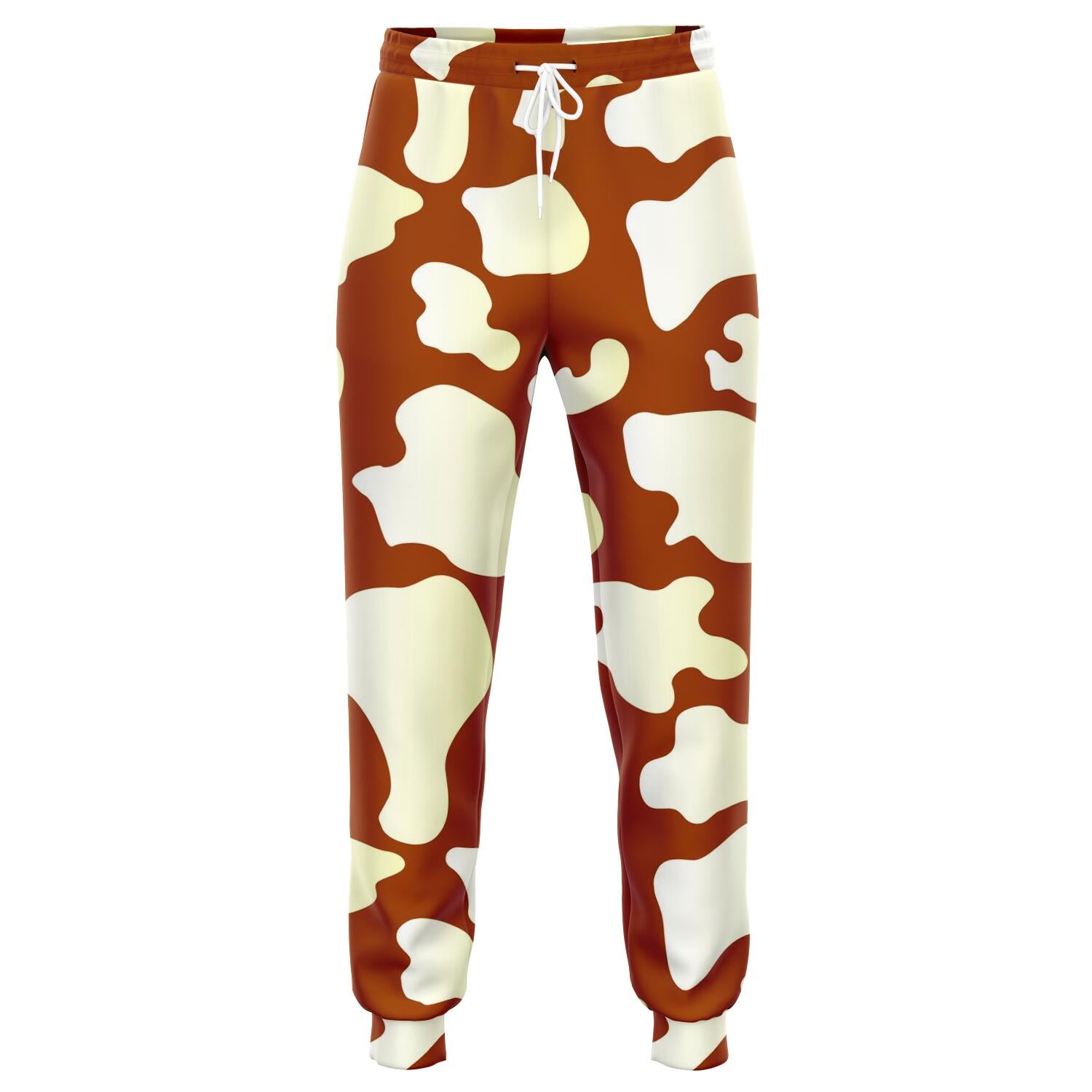 Chocolate And Milk Cow Print Jogger Pants