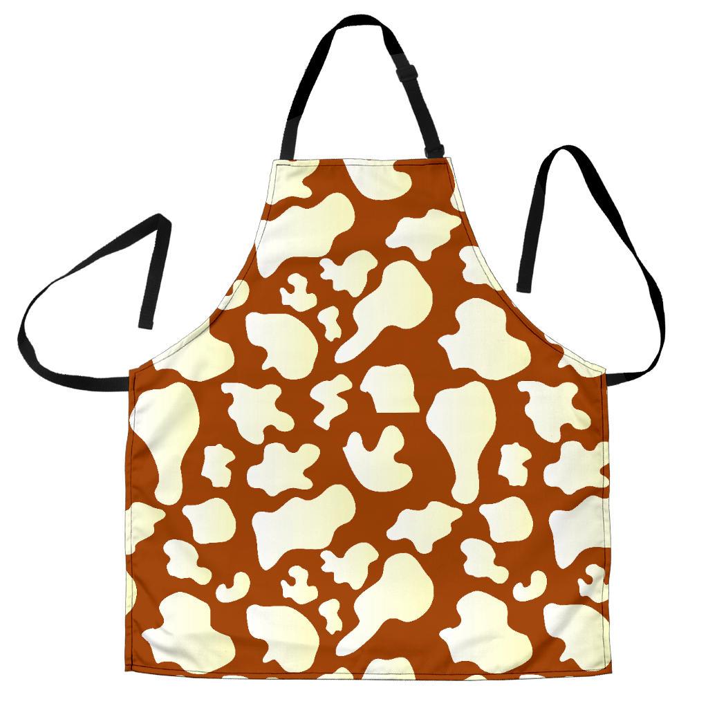 Chocolate And Milk Cow Print Men's Apron