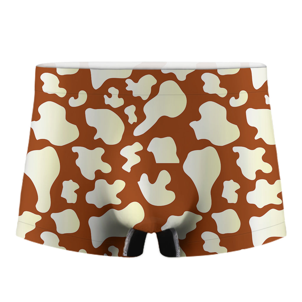 Chocolate And Milk Cow Print Men's Boxer Briefs