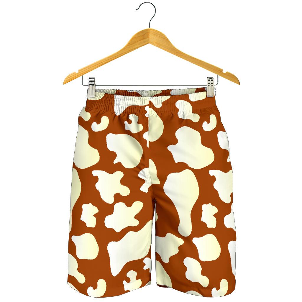 Chocolate And Milk Cow Print Men's Shorts