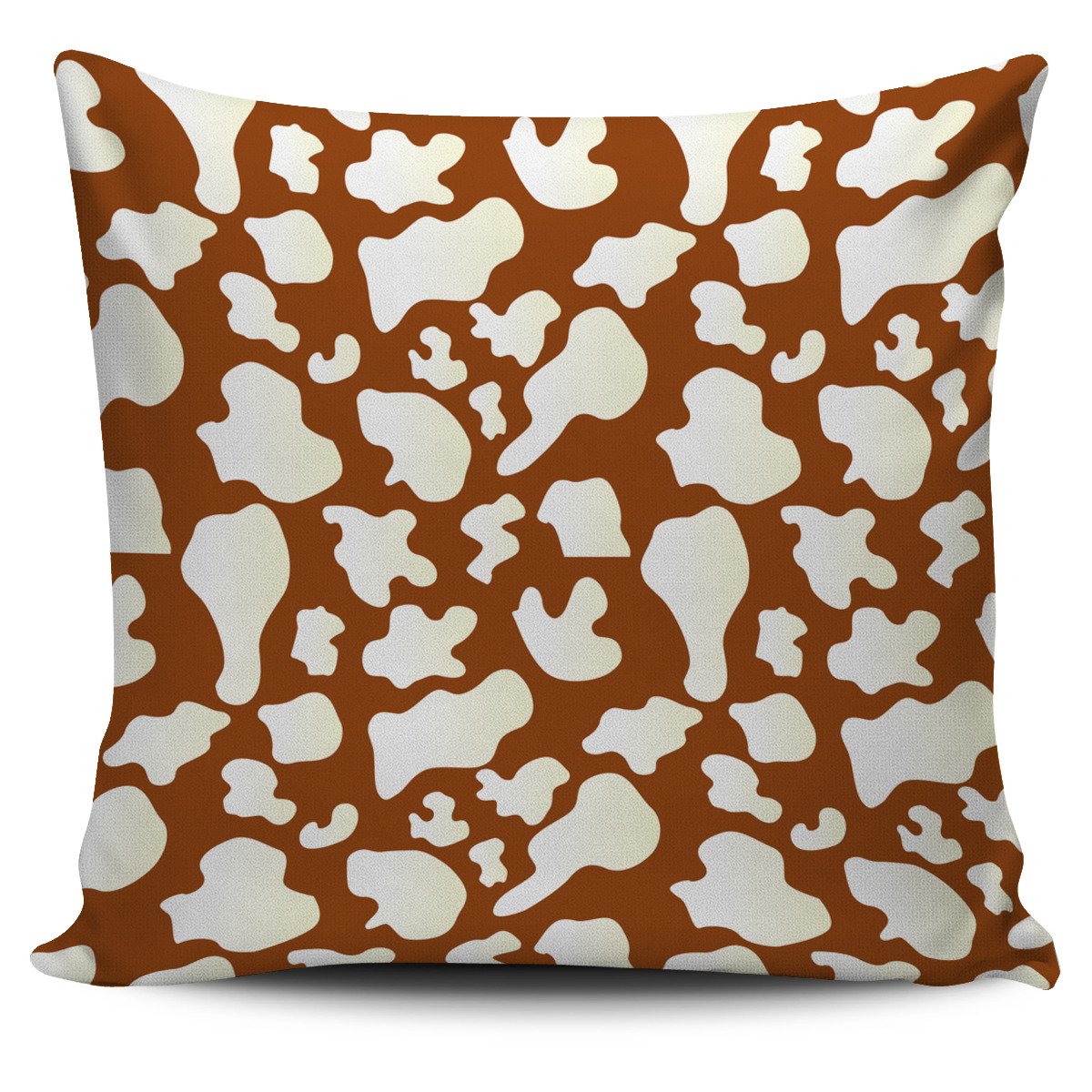 Chocolate And Milk Cow Print Pillow Cover