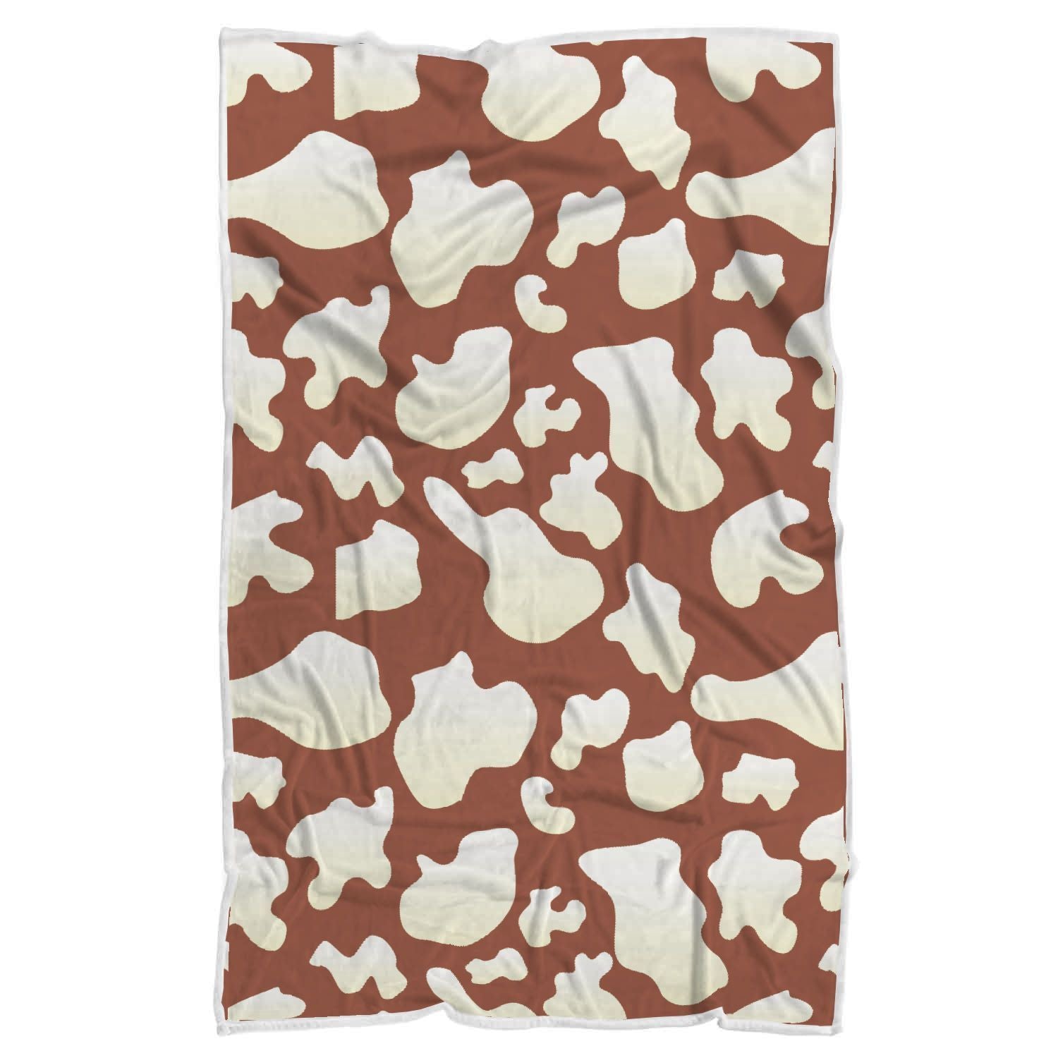 Chocolate And Milk Cow Print Sherpa Blanket