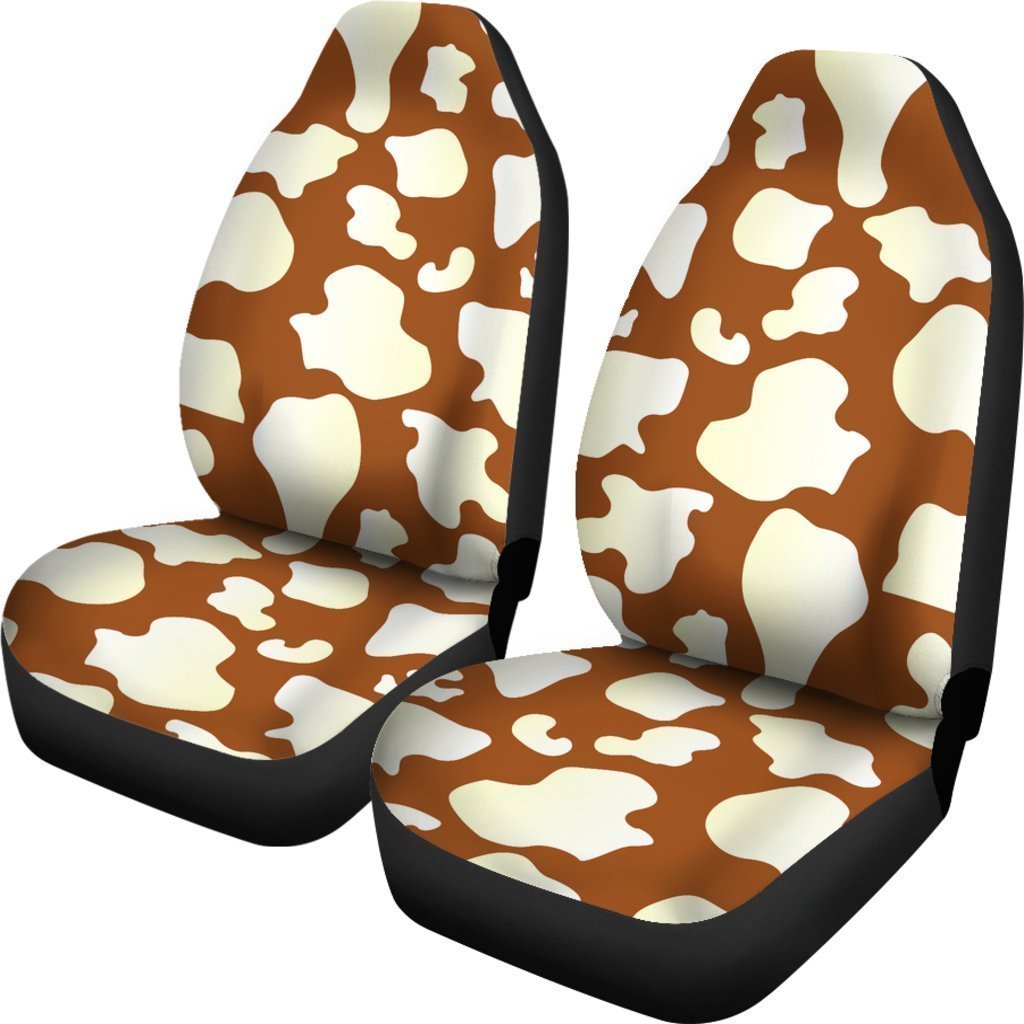 Chocolate And Milk Cow Print Universal Fit Car Seat Covers