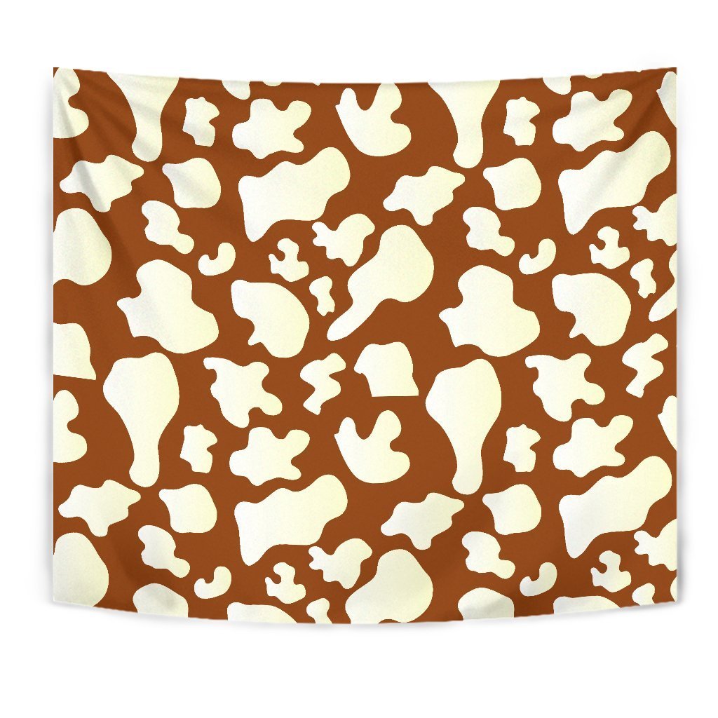 Chocolate And Milk Cow Print Wall Tapestry