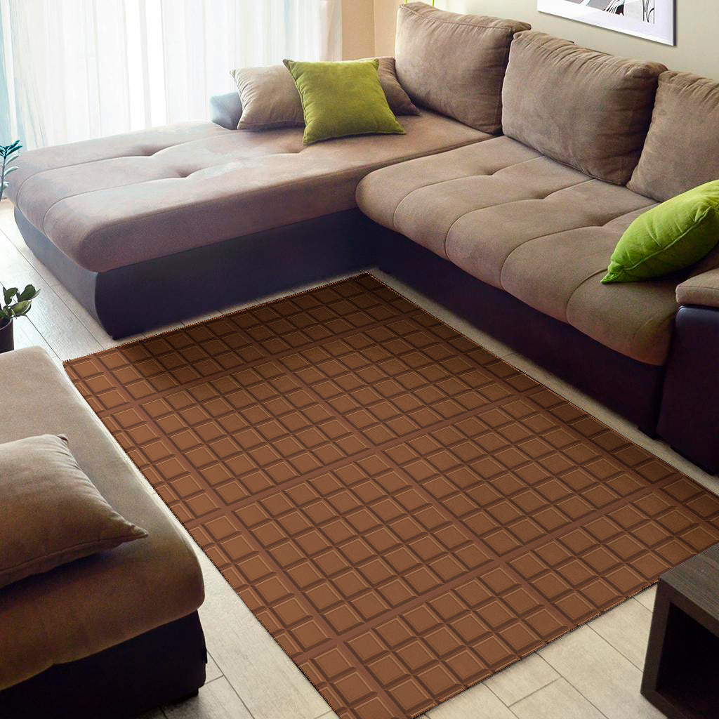 Chocolate Bar Pattern Print Area Rug