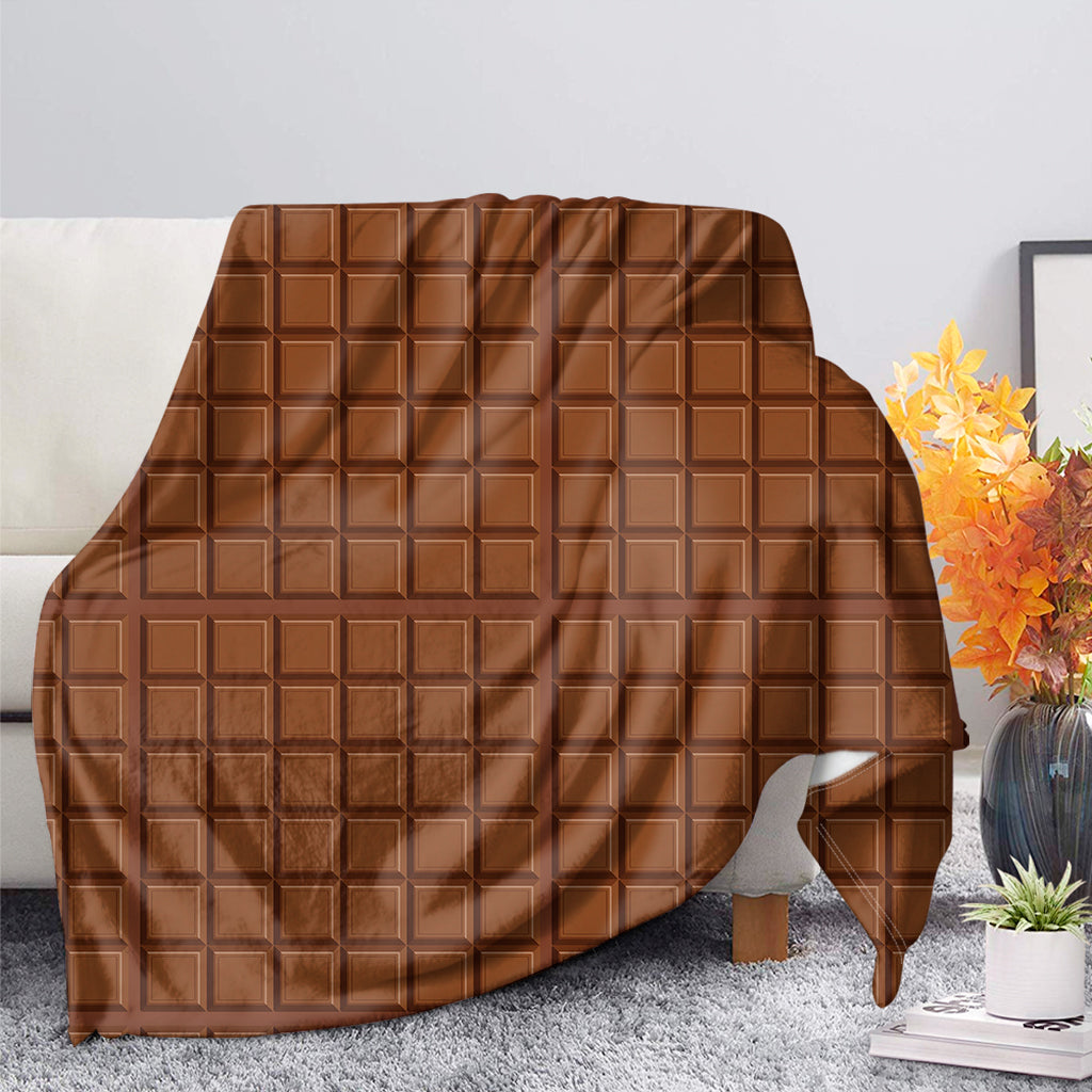 Chocolate Bar Pattern Print Blanket