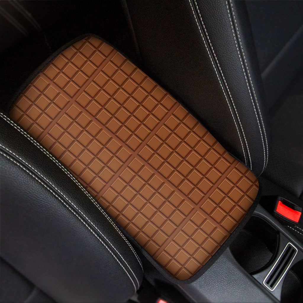 Chocolate Bar Pattern Print Car Center Console Cover