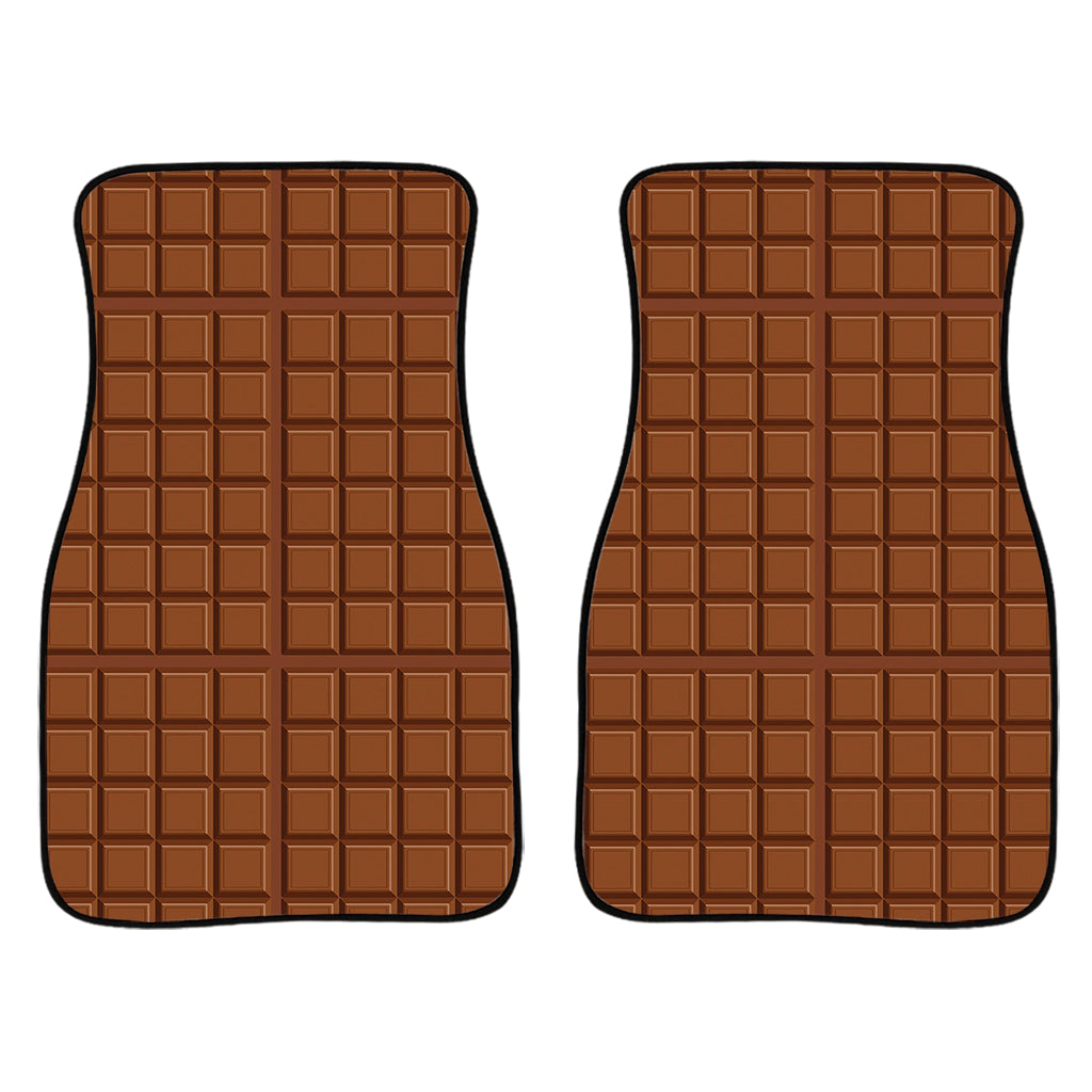 Chocolate Bar Pattern Print Front Car Floor Mats