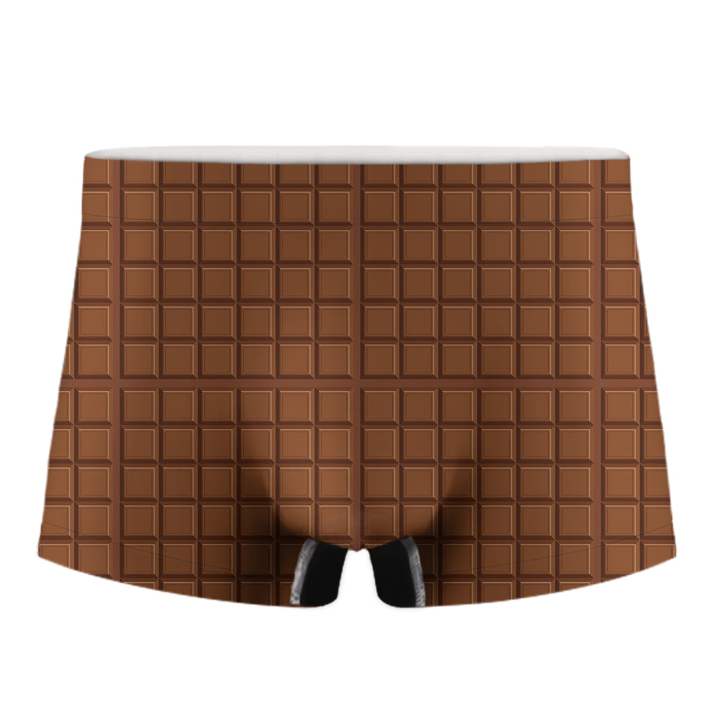 Chocolate Bar Pattern Print Men's Boxer Briefs